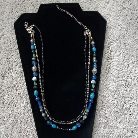 Premier Designs Midnight Blue Necklace - Picture 1 of 2